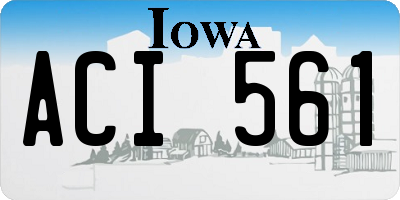 IA license plate ACI561