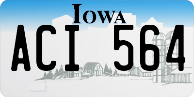 IA license plate ACI564