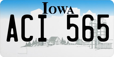 IA license plate ACI565
