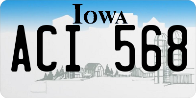 IA license plate ACI568