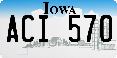 IA license plate ACI570
