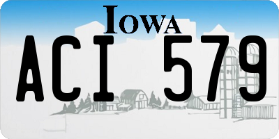 IA license plate ACI579