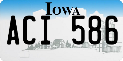 IA license plate ACI586