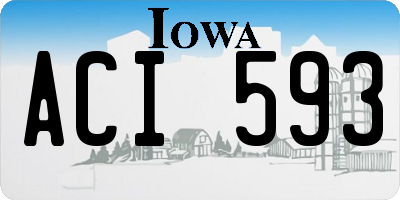 IA license plate ACI593