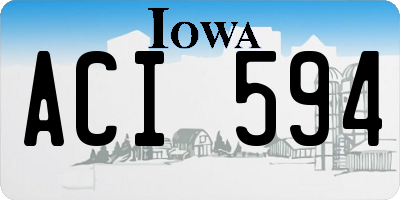 IA license plate ACI594