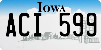 IA license plate ACI599