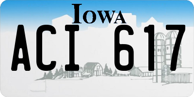 IA license plate ACI617