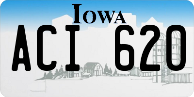 IA license plate ACI620