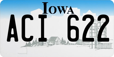 IA license plate ACI622