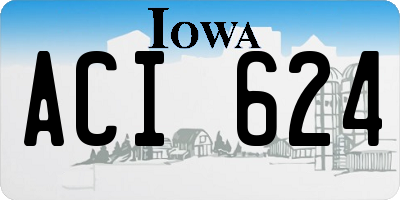 IA license plate ACI624