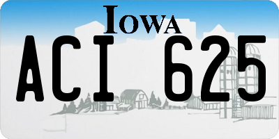 IA license plate ACI625