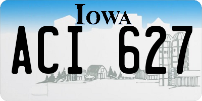 IA license plate ACI627