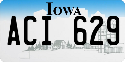 IA license plate ACI629