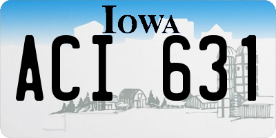 IA license plate ACI631