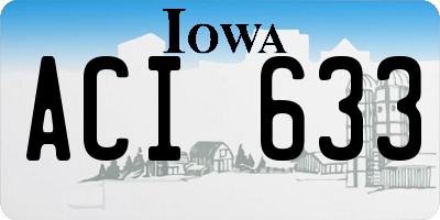 IA license plate ACI633