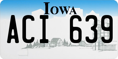 IA license plate ACI639