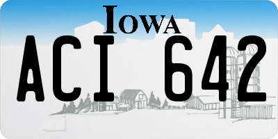 IA license plate ACI642