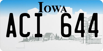 IA license plate ACI644