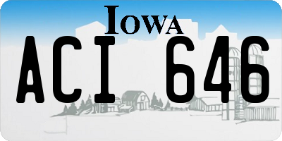 IA license plate ACI646