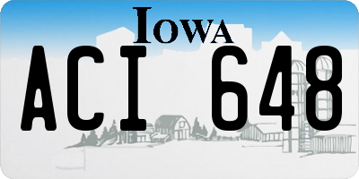 IA license plate ACI648