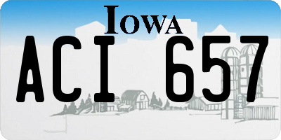 IA license plate ACI657