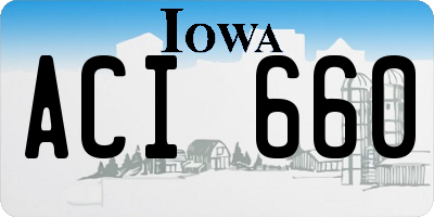 IA license plate ACI660