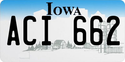 IA license plate ACI662