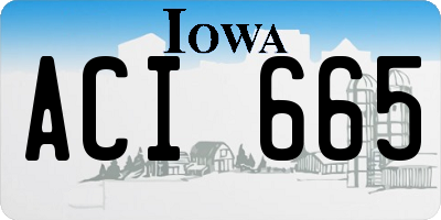 IA license plate ACI665