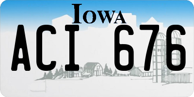 IA license plate ACI676