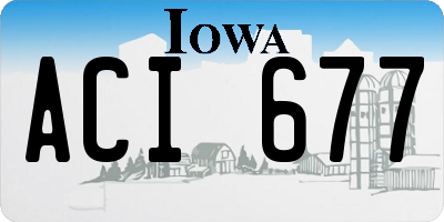 IA license plate ACI677