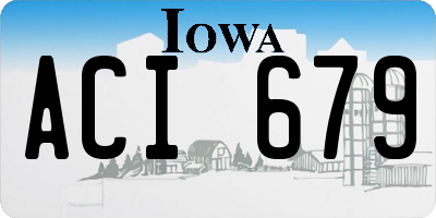 IA license plate ACI679