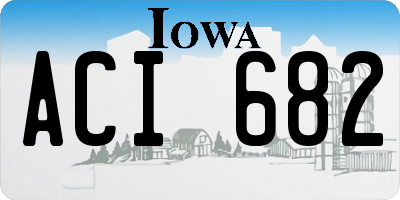 IA license plate ACI682