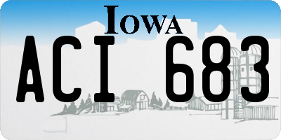 IA license plate ACI683