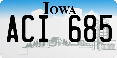 IA license plate ACI685