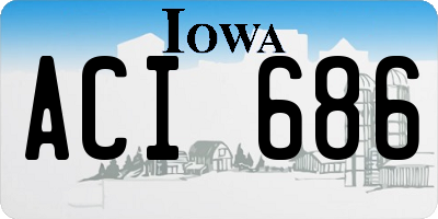 IA license plate ACI686
