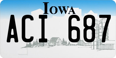 IA license plate ACI687
