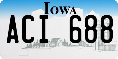 IA license plate ACI688