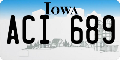 IA license plate ACI689