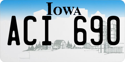 IA license plate ACI690