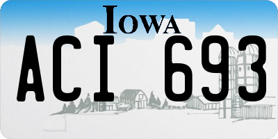 IA license plate ACI693