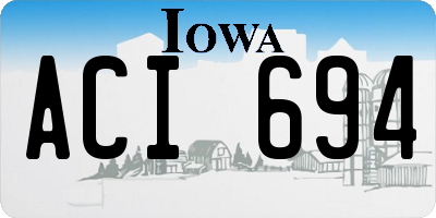 IA license plate ACI694