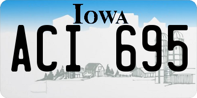 IA license plate ACI695