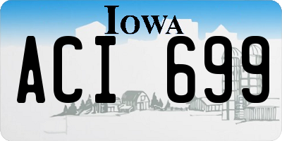 IA license plate ACI699