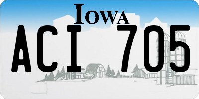 IA license plate ACI705
