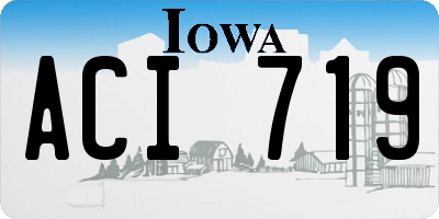 IA license plate ACI719