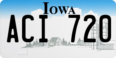 IA license plate ACI720