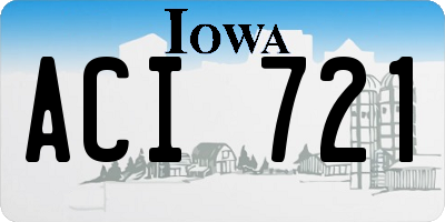 IA license plate ACI721