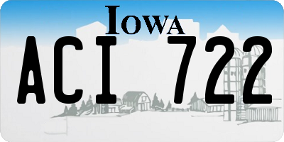 IA license plate ACI722