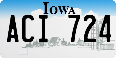 IA license plate ACI724