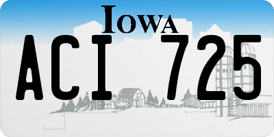 IA license plate ACI725